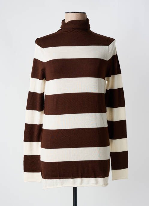 Pulover cu guler înalt maro PHISIQUE DU ROLE femeie