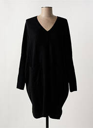 Rochie pulover strânsă pe partea de jos mâneci lungi negru NOTSHY femme