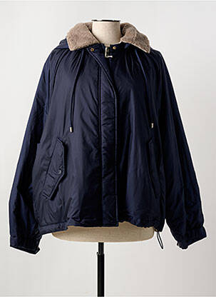 Parka mâneci lungi cu glugă albastru MAX MARA femeie