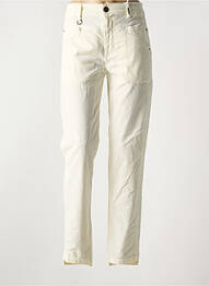 Pantalon slim elasticitate talie înaltă galben HIGH femme
