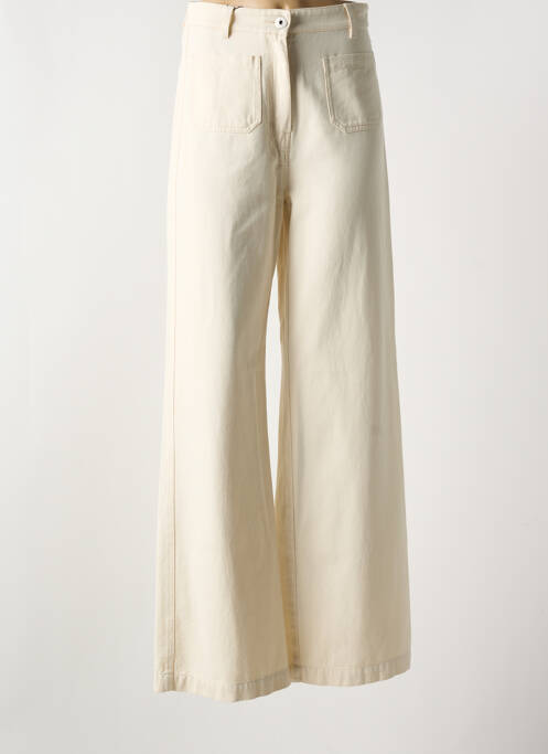 Blugi cu croială largă bej WEEKEND MAXMARA femeie