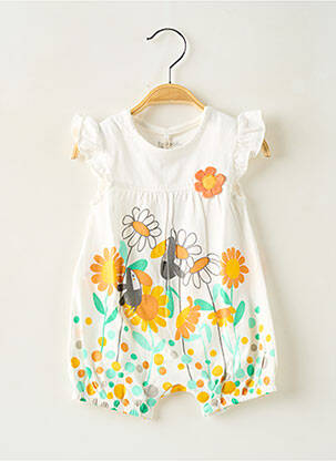 Salopetă scurtă alb BOBOLI fată