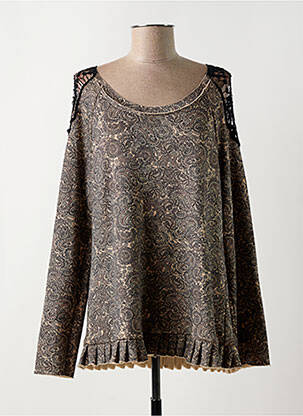 Tunică mâneci lungi bej ZOE LA FEE femeie