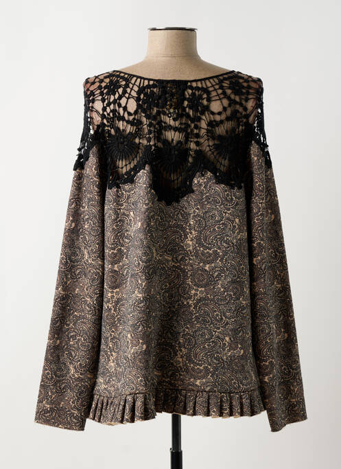 Tunică mâneci lungi bej ZOE LA FEE femeie