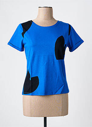Tricou imprimeu fantezie mâneci scurte albastru MAR E SOL femeie