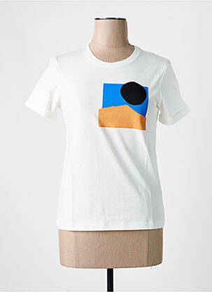 Tricou imprimeu fantezie mâneci scurte alb MAR E SOL femeie