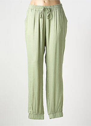 Pantalon drept țesătură crep mărime normală verde CREAM femeie