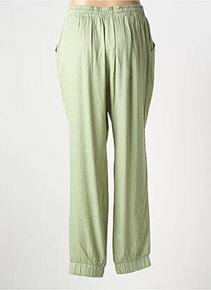Pantalon drept țesătură crep mărime normală verde CREAM femeie