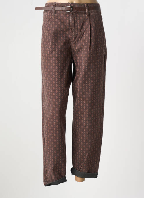 Blugi cu croială dreaptă talie înaltă talie înaltă maro CREAM femme