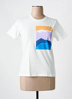 Tricou imprimeu fantezie mâneci scurte alb MAR E SOL femeie