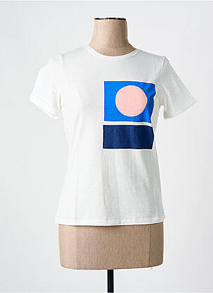 Tricou imprimeu fantezie mâneci scurte alb MAR E SOL femeie