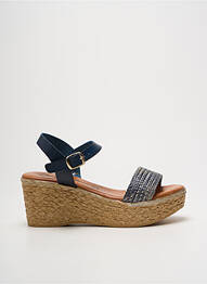 Sandale/pantofi decupați material neted toc de 7 la 9 cm albastru CARLA TORTOSA femme