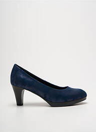 Pantofi cu toc țesătură satinată toc de 7 la 9 cm albastru MARCO TOZZI femme