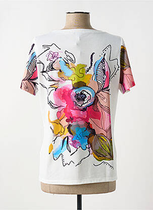 Tricou serigrafie cu strasuri mâneci scurte alb GREGORY PAT femeie