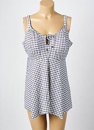 Top de baie efect material satinat maro ELOMI femeie
