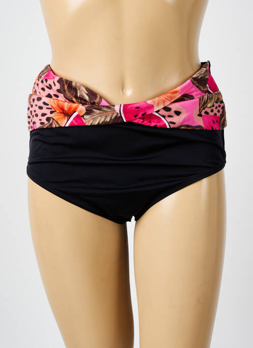 Chiloți de baie țesătură satinată chiloți negru ELOMI femme