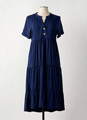 Rochie lungă albastru MARBLE femeie