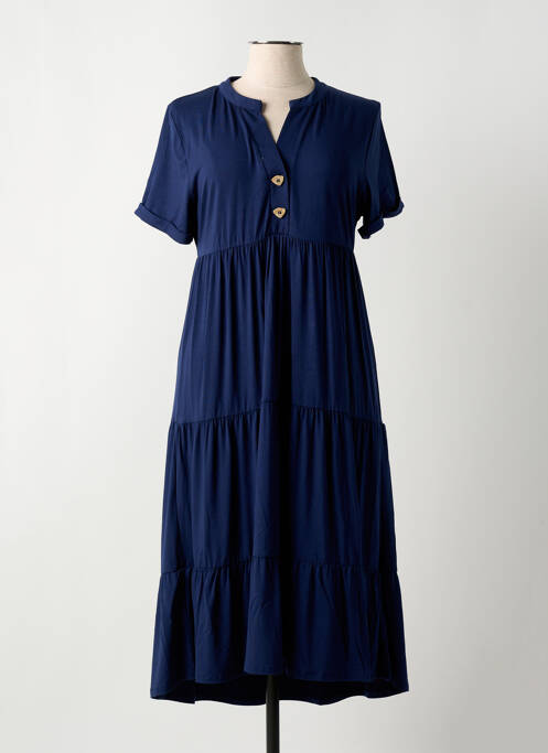 Rochie lungă albastru MARBLE femeie