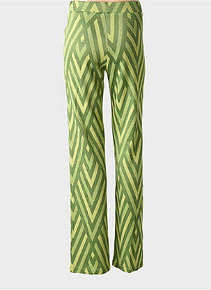 Pantalon evazat elasticitate verde PAZ TORRAS femeie