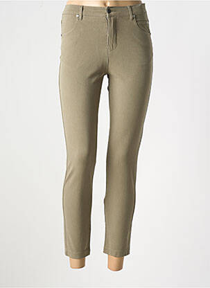 Pantalon 7/8 elasticitate mărime normală verde MARBLE femeie