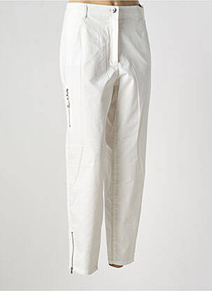 Pantalon 7/8 țesătură poplin mărime normală alb OLSEN femeie