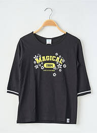 Tricou elasticitate mâneci 3/4 negru BOBOLI fille