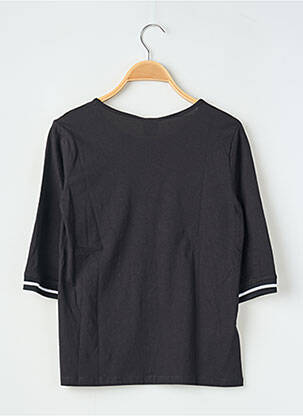 Tricou elasticitate mâneci 3/4 negru BOBOLI fată