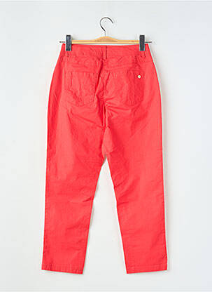 Pantalon 7/8 țesătură poplin mărime normală roșu ÉTYMOLOGIE femeie