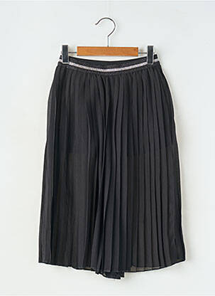 Pantalon trei sferturi mărime normală talie elastică negru BOBOLI fată