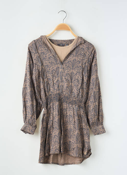 Rochie midi maro LEVV LABEL fată