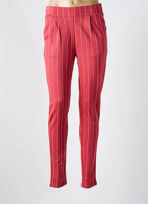 Pantalon slim talie elastică mărime normală roșu ICHI femeie