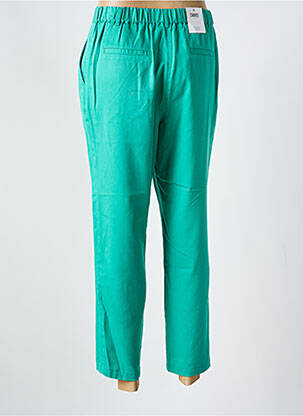 Pantalon drept țesătură poplin mărime normală verde C'EST BEAU LA VIE femeie