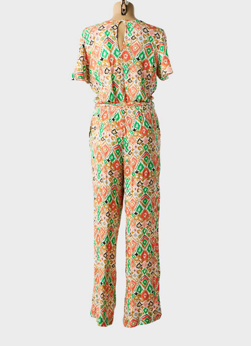 Salopetă-pantalon croială fluidă mâneci scurte verde GARCIA femme