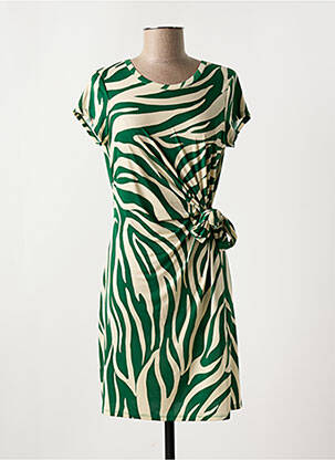 Rochie scurtă mâneci scurte mâneci scurte verde MORGAN femeie