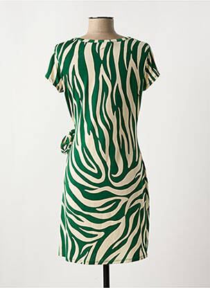 Rochie scurtă mâneci scurte mâneci scurte verde MORGAN femeie