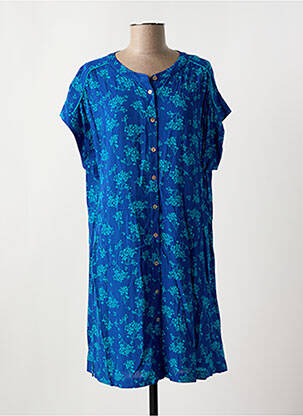 Rochie scurtă croială fluidă mâneci scurte albastru ÉTYMOLOGIE femeie