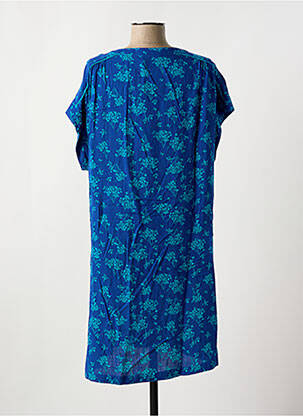 Rochie scurtă croială fluidă mâneci scurte albastru ÉTYMOLOGIE femeie
