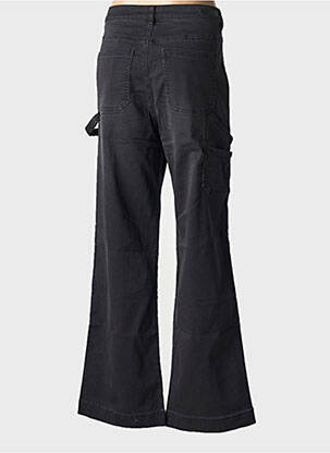 Pantalon evazat închidere cu fermoar sub clapetă cu nasturi negru GEISHA femeie