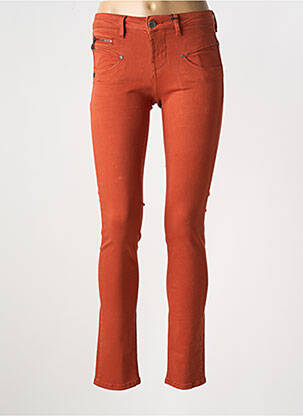 Pantalon slim buzunare portocalie FREEMAN T.PORTER femeie