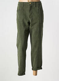 Pantalon drept închidere cu fermoar sub clapetă cu nasturi verde WHITE STUFF femme
