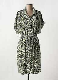 Rochie midi mâneci scurte mâneci scurte verde FREEMAN T.PORTER femeie
