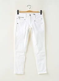 Pantalon slim țesătură poplin mărime normală alb FREEMAN T.PORTER femme