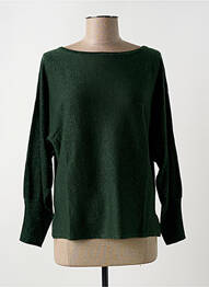 Pulover guler rotund mâneci lungi verde SURKANA femme