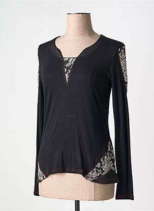 Tricou mâneci lungi mâneci lungi negru VANGO femeie