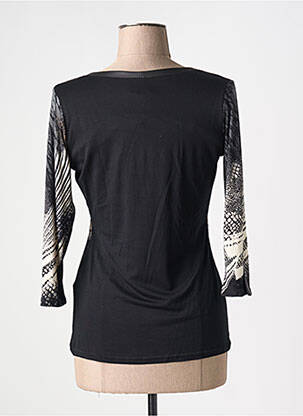 Tricou mâneci 3/4 mâneci 3/4 negru VANGO femeie