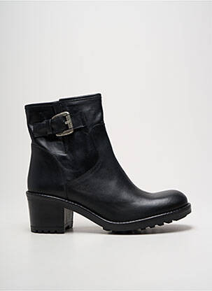 Botine/ghete material neted toc de 4 la 6 cm negru E-COW femeie