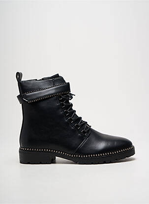 Botine/ghete material neted toc plat până la 3 cm negru LPB femeie