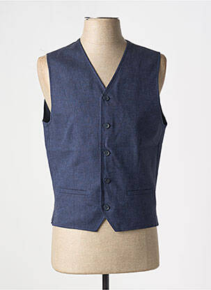 Vestă fără mâneci închidere cu nasturi pe față albastru JACK & JONES bărbat