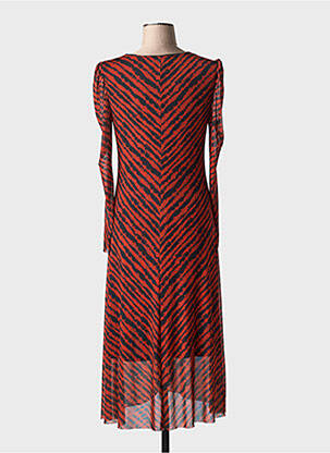 Rochie midi mâneci lungi mâneci lungi portocalie ICHI femeie