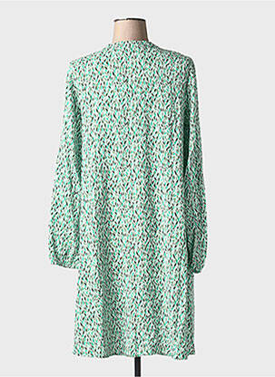 Rochie midi imprimeu fantezie mâneci lungi verde B.YOUNG femeie